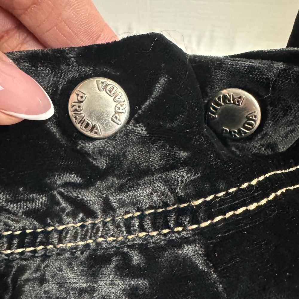 PRADA Black Velvet Women's Hobo Bag - Picture 3 of 12